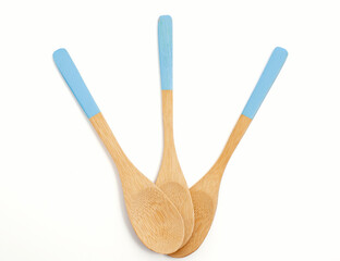 Wooden spoon isolated on white