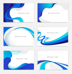 Collezione di semplici sfondi in stile minimal con linee e curve © Hurca!