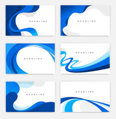 Collezione di semplici sfondi in stile minimal con linee e curve © Hurca!