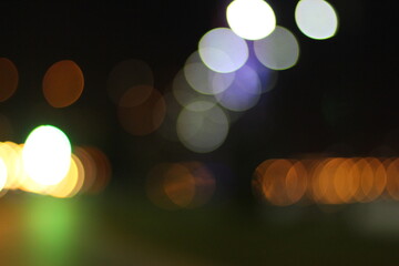 Fototapeta premium City light. A background for designers. Bokeh light. Colored light.