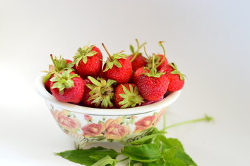 strawberries in a bowl