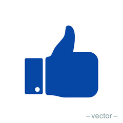 like icon. Thumbs up icon. Vector illustration. EPS 10