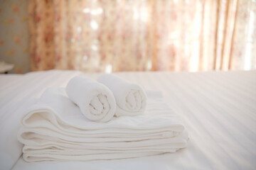 Towels folded neatly.