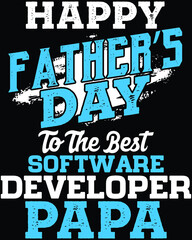 Vector design on the theme of father's day, developer, 
Stylized Typography, t-shirt graphics, print, poster, banner wall mat