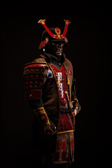 Portrait of a samurai in armor
