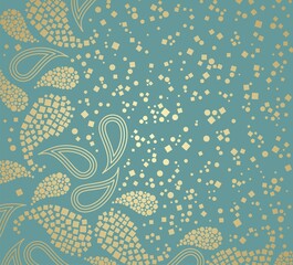 traditional paisley floral pattern , textile , Rajasthan, India	