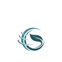 Green globe  logo design template