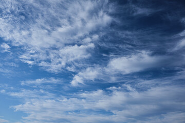 Cirrus clouds, soft clouds, natural background and texture