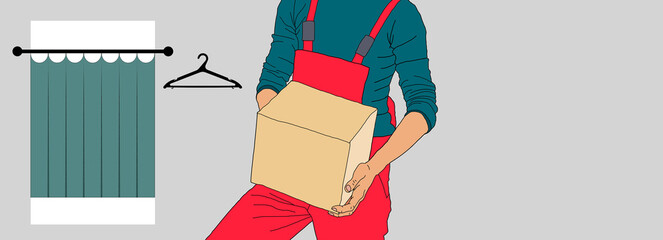 shopping, fitting room, hanger flat icon