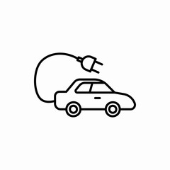 Outline electric car icon.Electric car vector illustration. Symbol for web and mobile