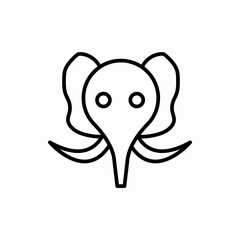 Outline elephant icon.Elephant vector illustration. Symbol for web and mobile