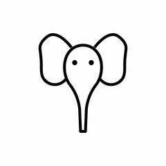 Outline elephant icon.Elephant vector illustration. Symbol for web and mobile