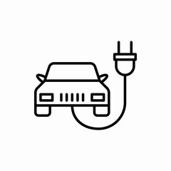 Outline electro car icon.Electro car vector illustration. Symbol for web and mobile