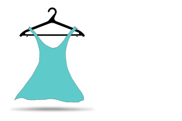 Fashion shop logo - dress hanging on a hanger