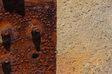 Rusty iron, rusty metal background, metal wall wallpaper.