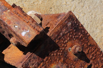 Rusty iron, rusty metal background, metal wall wallpaper.