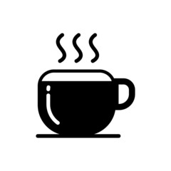 Icono de taza de café. Ilustración vectorial. sobre fondo blanco. Perfecto para imprimir en camisetas, afiches, murales de pared, tazas, gafas, tumbonas, pancartas, rollos y cualquier otro material de