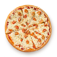 Pizza. Italian food ready to eat. Tasty Italian pizza isolated on a white background