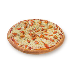 Pizza. Italian food ready to eat. Tasty Italian pizza isolated on a white background