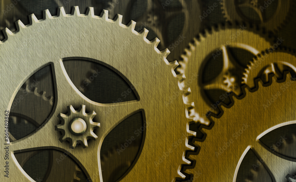 Poster system administrator control, gear configuration settings tools concept.