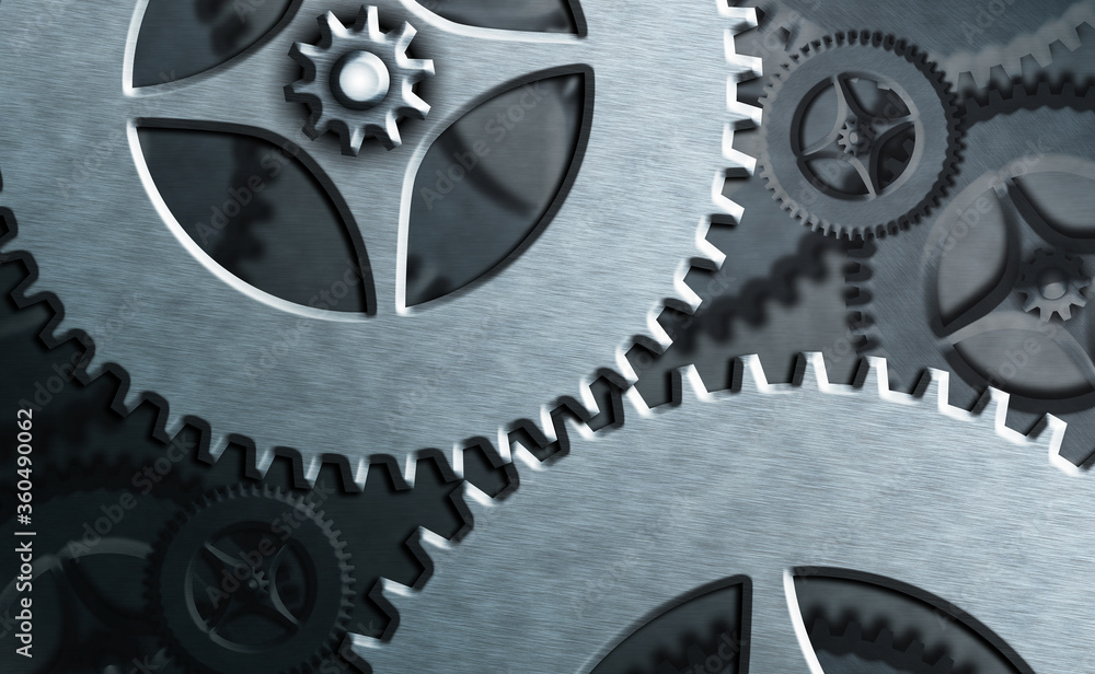 Poster system administrator control, gear configuration settings tools concept.