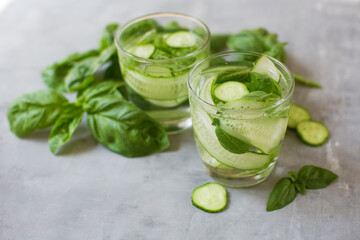 Fresh summer green vegetable cocktail