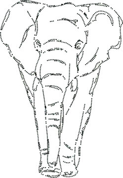 rhinestone elephant design vector image
