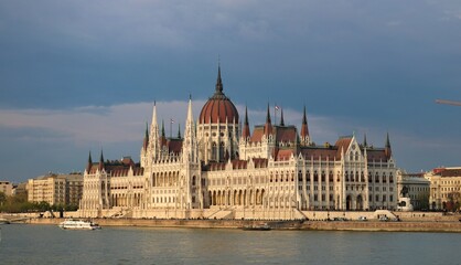 Fototapeta na wymiar Hungarian parliament building, Budapest
