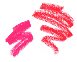 lipstick zigzags isolated on white 