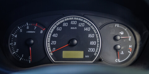 Speedometer of a car