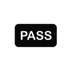 Pass icon. flat illustration of pass vector icon for web. EPS 10