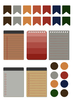 Vector graphic collection. Makes great colorful stickers to use for digital planners or for print. Get organized.