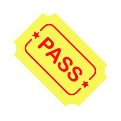 Pass icon. flat illustration of pass vector icon for web. EPS 10