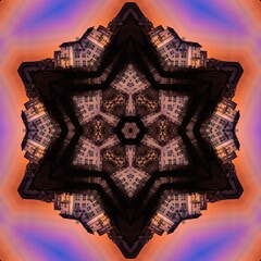 Geometric design, Mosaic of a kaleidoscope, abstract Mosaic Background, colorful Futuristic Background, geometric Triangular Pattern. Mosaic texture. Stained glass effect