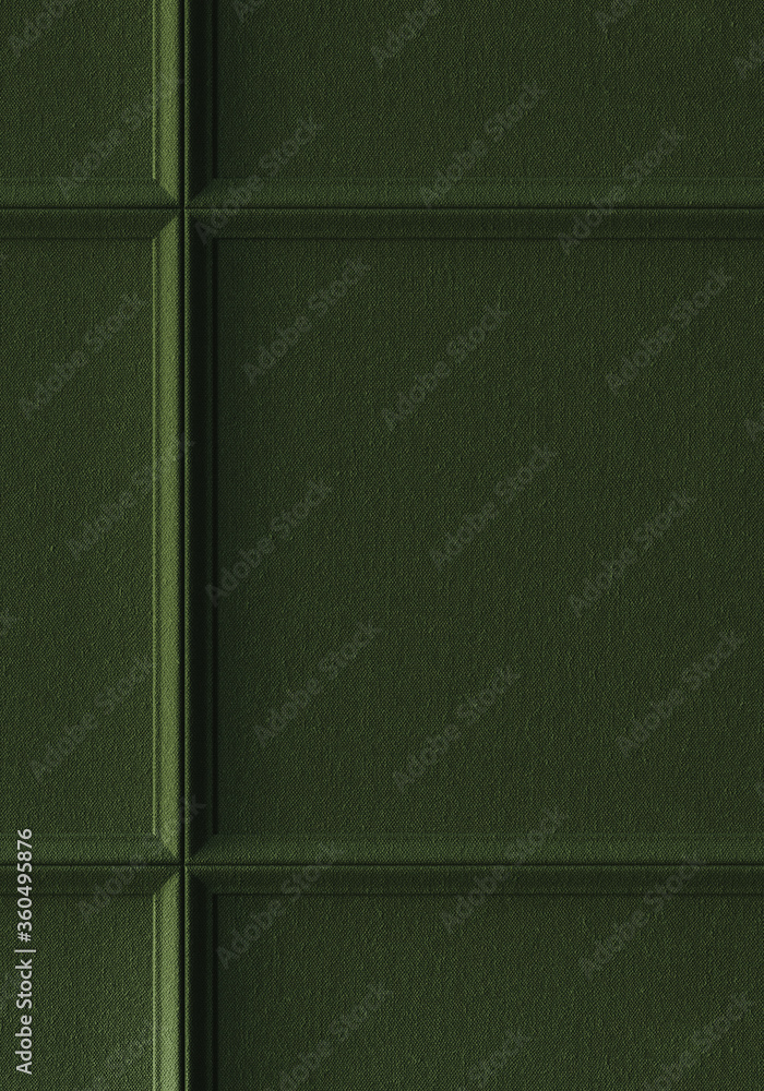 Poster minimal background for branding and product presentation. green fabric frame background. 3d renderin