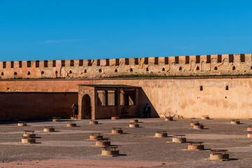 Entrance of historic underground prison in Meknes, Morocco
