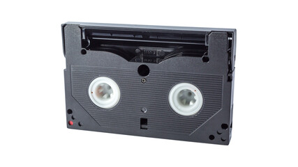 Obraz premium closeup detail of video cassette back side, 8 mm video cassette rear side