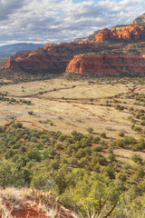 Vertical of Doe Mountain trail scene in Sedona, Arizona, United States