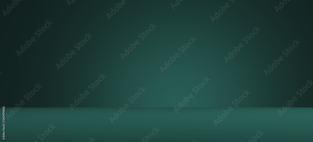 Poster minimal background for product presentation. empty mockup podium on green background. 3d render illu