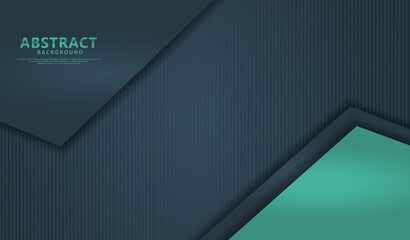 Green turquoise and dark blue background vector overlap layer on dark space for background design.
