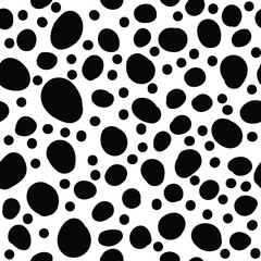 Dark Black vector seamless cover with circles. Modern abstract illustration with colorful water drops. Pattern for trendy fabric, wallpapers. - Vector EPS 10