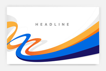 Sfondo con linee curve colorate e spazio per titolo e testi © Hurca!