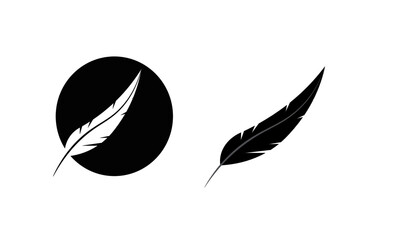 vector silhouette of a feather
B&W 