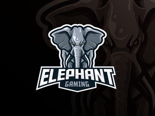 Elephant mascot sport logo design