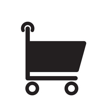 shopping cart icon on a white isolated background. Vector image