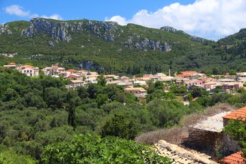 Fototapeta na wymiar Makrades village, Corfu island