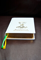 Obraz premium holy communion book close up