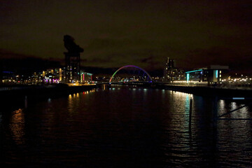 view from the bells bridge, glasgow