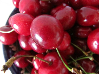 cherries on the table