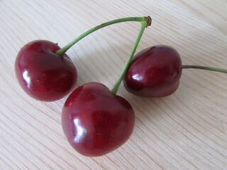 cherries on a white background